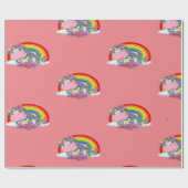 Unicorn Party regenbow pride Wrapping Paper Cadeaupapier (Vlak)