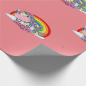 Unicorn Party regenbow pride Wrapping Paper Cadeaupapier (Hoek)