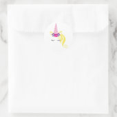 Unicorn Party Ronde Sticker (Tas)