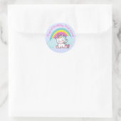 Unicorn Party Round Sticker (Tas)