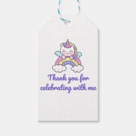 Unicorn Party Round Sticker Cadeaulabel
