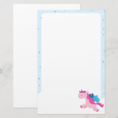 Unicorn Party Stationery Briefpapier (Voorkant / Achterkant)