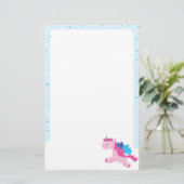 Unicorn Party Stationery Briefpapier (Staand voorkant)