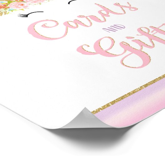 Unicorn Party Table Sign Magical Unicorn Poster (Hoek)