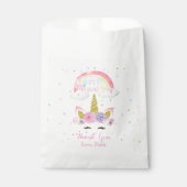 Unicorn Pastel Birthday Favor Bag Bedankzakje (Voorkant)