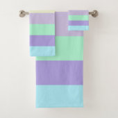 Unicorn Pastel Color Stripes Bad Handdoek (Insitu)