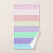 Unicorn Pastel Color Stripes Bad Handdoek (Handdoek)