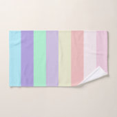 Unicorn Pastel Color Stripes Bad Handdoek (Handdoek)