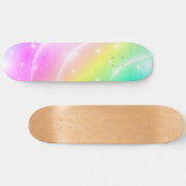 Unicorn Pastel Rainbow Color Skateboard (Horizontaal)