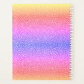 Unicorn Pastel Rainbow Glitter Gepersonaliseerd Planner (Achterkant)