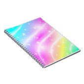 Unicorn Pastel Rainbow-kleur Notitieboek (Rechterzijde)