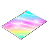 Unicorn Pastel Rainbow-kleur Notitieboek (Linkerzijde)