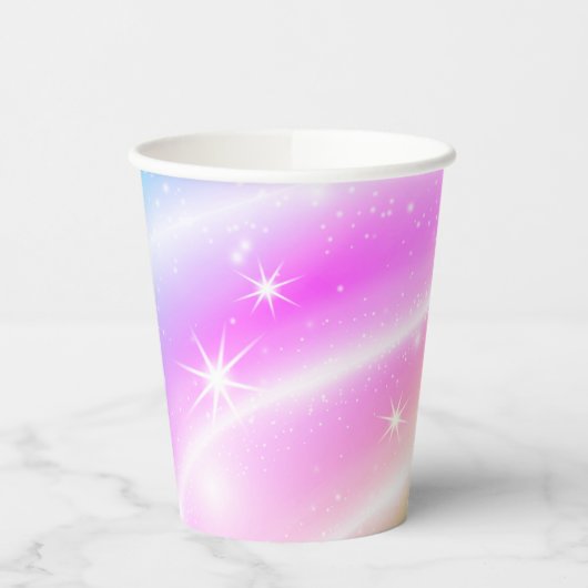 Unicorn Pastel Rainbow-kleur Papieren Bekers (Links)