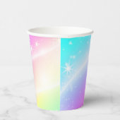 Unicorn Pastel Rainbow-kleur Papieren Bekers (Rechts)