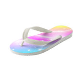 Unicorn Pastel Rainbow-kleuren Kinder Teenslippers (Schuin)