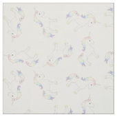 Unicorn Pastel Rainbow White Stof (Swatch)