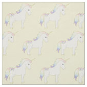 Unicorn Pastel Rainbow Yellow Stof (Swatch)