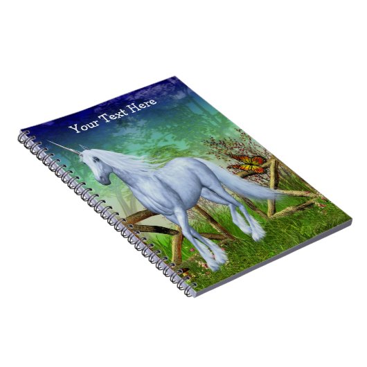 Unicorn Pasture Gate Fantasy Horse Notitieboek (Rechterzijde)