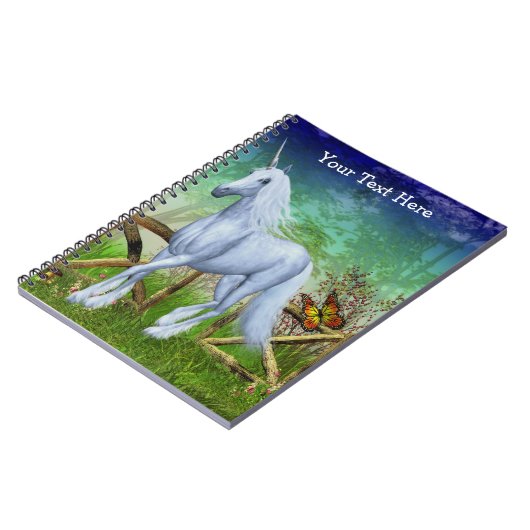 Unicorn Pasture Gate Fantasy Horse Notitieboek (Linkerzijde)