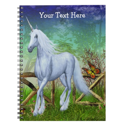 Unicorn Pasture Gate Fantasy Horse Notitieboek (Voorkant)