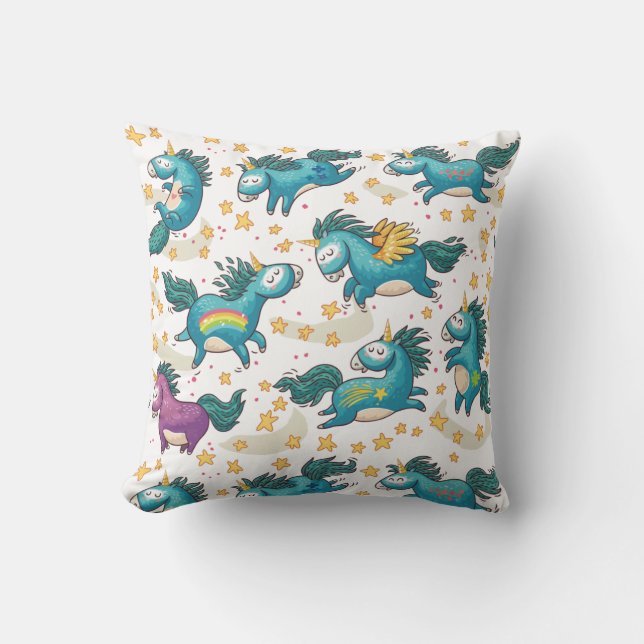 Unicorn patroon kussen (Voorkant)
