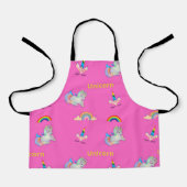 Unicorn patroon op roze schort (Voorkant)