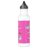 Unicorn patroon op roze waterfles  (Links)
