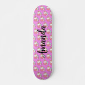 Unicorn patroon persoonlijk skateboard (Voorkant)