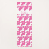 Unicorn Pattern Aangepast  Roze Yogamat (Voorkant)
