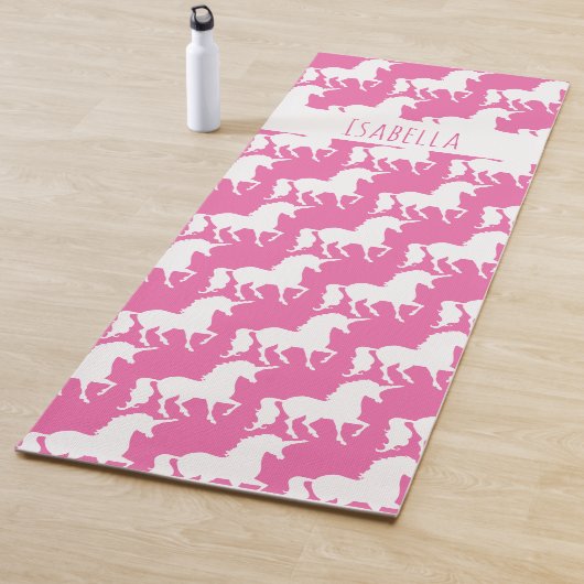 Unicorn Pattern Aangepast  Roze Yogamat (In situ)