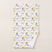 Unicorn pattern bad handdoek (Handdoek)