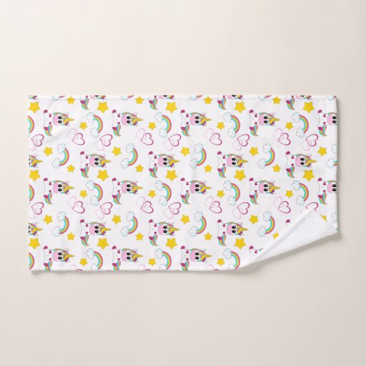 Unicorn pattern bad handdoek (Handdoek)