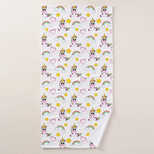 Unicorn pattern badhanddoek (Badhanddoek)