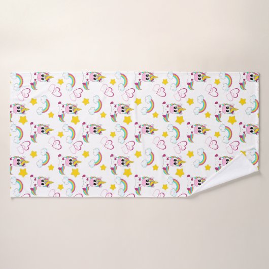 Unicorn pattern badhanddoek (Badhanddoek)