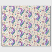 Unicorn Pattern Cadeaupapier (Vlak)