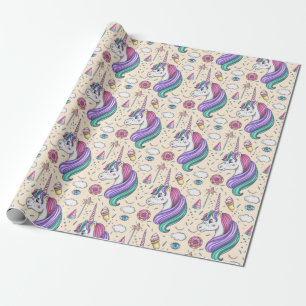 Unicorn Pattern Cadeaupapier