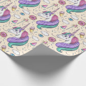 Unicorn Pattern Cadeaupapier (Hoek)