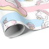 Unicorn Pattern Cadeaupapier (Rol Hoek)