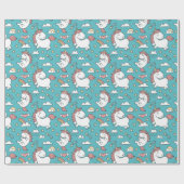 Unicorn Pattern Cadeaupapier (Vlak)