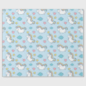 Unicorn Pattern Cadeaupapier (Vlak)