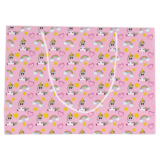 Unicorn pattern groot cadeauzakje (Achterkant)