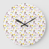 Unicorn pattern grote klok (Voorkant)