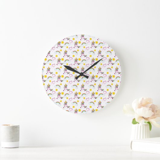 Unicorn pattern grote klok (Huis)