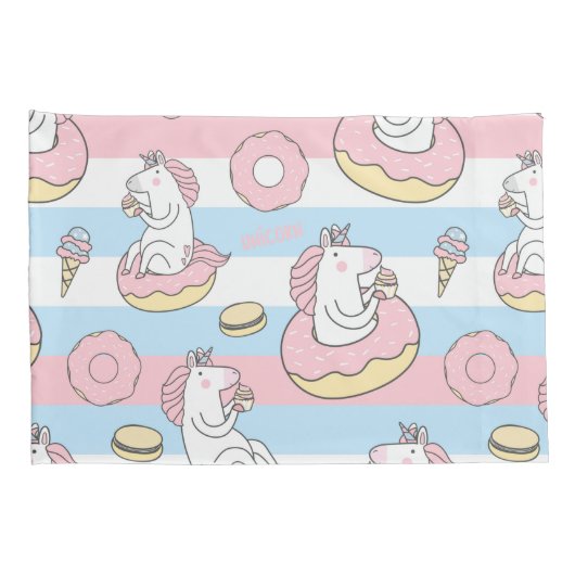 Unicorn Pattern Kussensloop (Achterkant-Rechts)