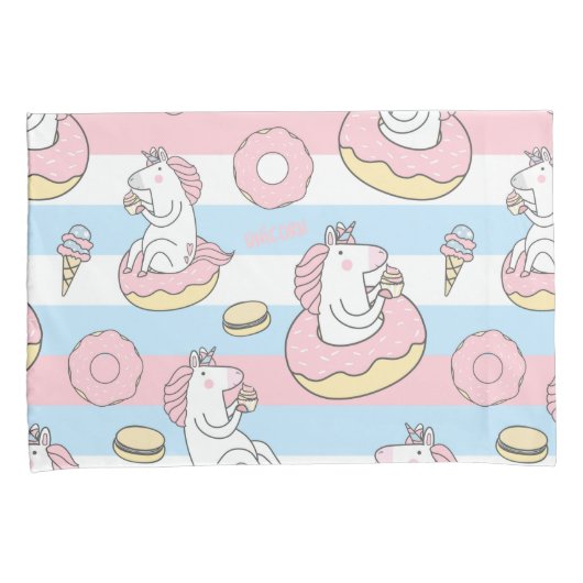 Unicorn Pattern Kussensloop (Voorkant-Rechts)