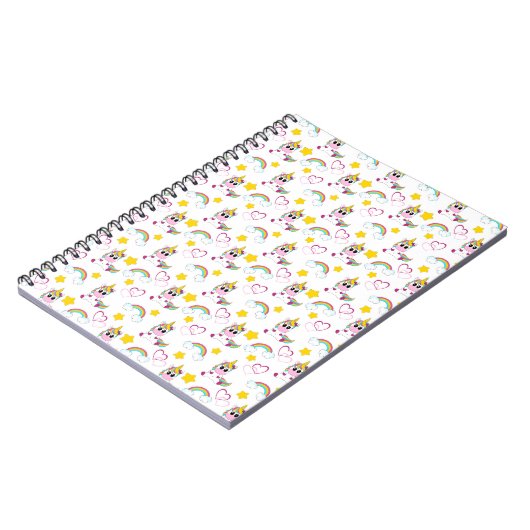 Unicorn pattern notitieboek (Linkerzijde)