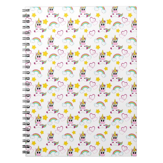 Unicorn pattern notitieboek (Voorkant)