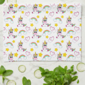 Unicorn pattern theedoek (Gevouwen)