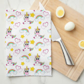 Unicorn pattern theedoek (Quarter Fold)