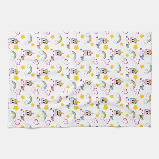 Unicorn pattern theedoek (Horizontaal)